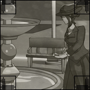 Image Description: Preview of Chapter 6; it shows someone that looks like Susana standing in front of a fountain