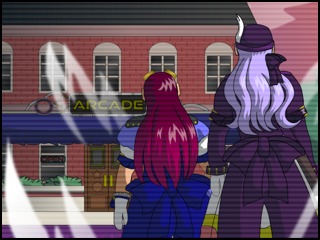 Preview of episode 24. Renegade Liberty and Renegade Eminence Danger stand in front of the Magical Renegades headquarters in the sunrise.