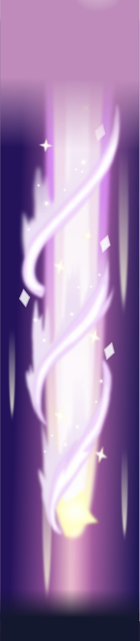 Image Description: Part of a webtoon episode showing a long panel of a magical beam that trails down the panel with speed lines in the background