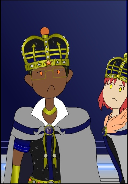 Image Description: A chili-style panel of Aiko and Thutmose. Thutmose looks disgruntled at something and is facing the camera. Aiko looks to the side, confused